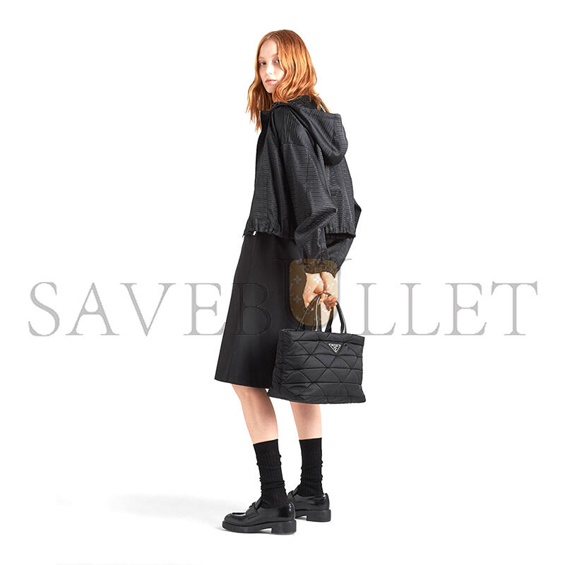 Pra*a padded re-nylon tote bag 1bg435 (33*23*16cm)